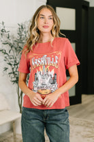 Nashville Graphic Tee, Music City Shirt, Women’s Country Music Tee, Cotton Graphic T-shirt, Vintage Nashville Top, Southern Style Apparel, Music Inspired Fashion