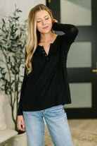 Lace Accent Henley Top