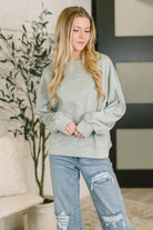 Floral applique pullover