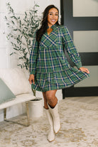 Plaid Long Sleeve Dress