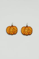 Leopard pumpkin earrings