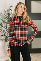 women's form fitting plaid shirt