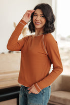 waffle knit top
