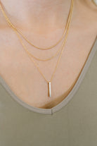 three chain layered necklace