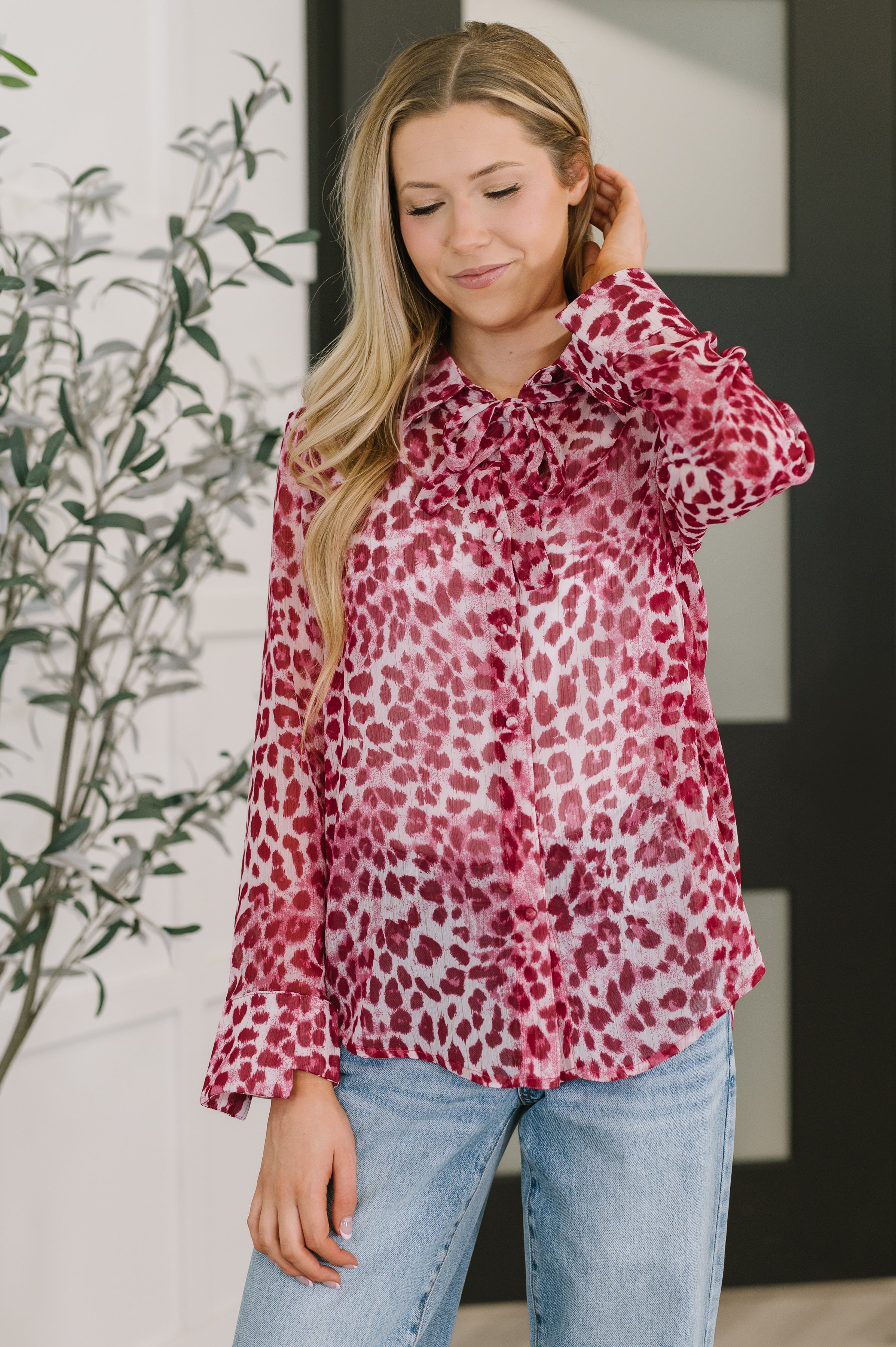 Pink Animal Print Shirt