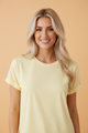 Solid Short Sleeve Crew Neck Tee: Premium Stretch Tee