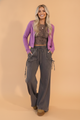 women's cargo pants, mineral wash pants, 100% cotton cargo, wide leg trousers, utility pants women, vintage wash pants, drawstring waist joggers, casual streetwear, boutique loungewear