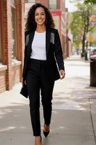 Black Tassel Blazer