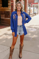 Sequin Tiger Embroidered Top