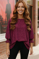 fuchsia sparkle blouse