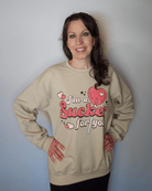 Valentine's Day Sweatshirt, Funny Valentine Pullover, I'm A Sucker For You Shirt, Cute Valentine's Clothing, Unisex Fleece Sweatshirt, Galentine's Day Gift, Heart Graphic Pullover, Cozy Holiday Apparel, Punny Valentine's Day Outfit.