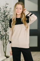 Waffle knit pullover