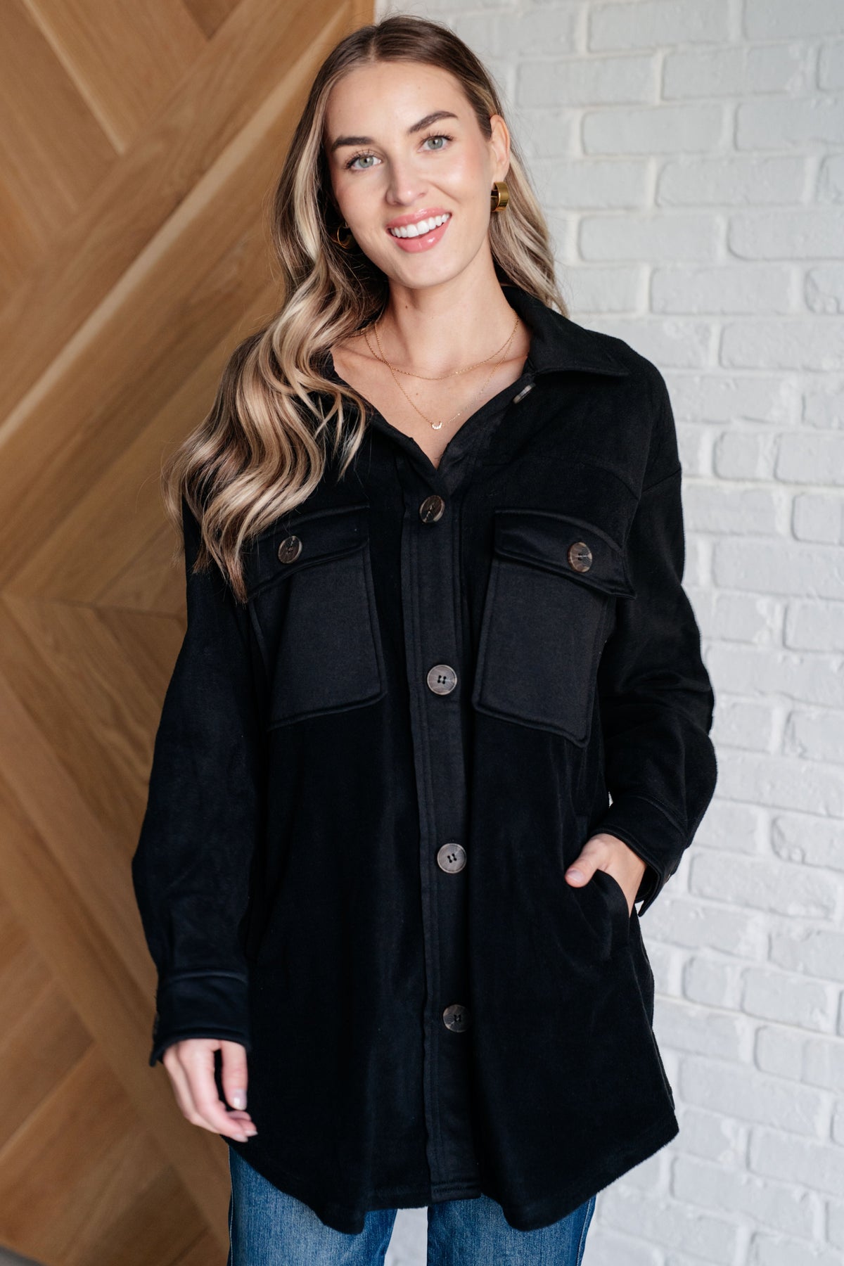 Women's Black Fleece Jacket