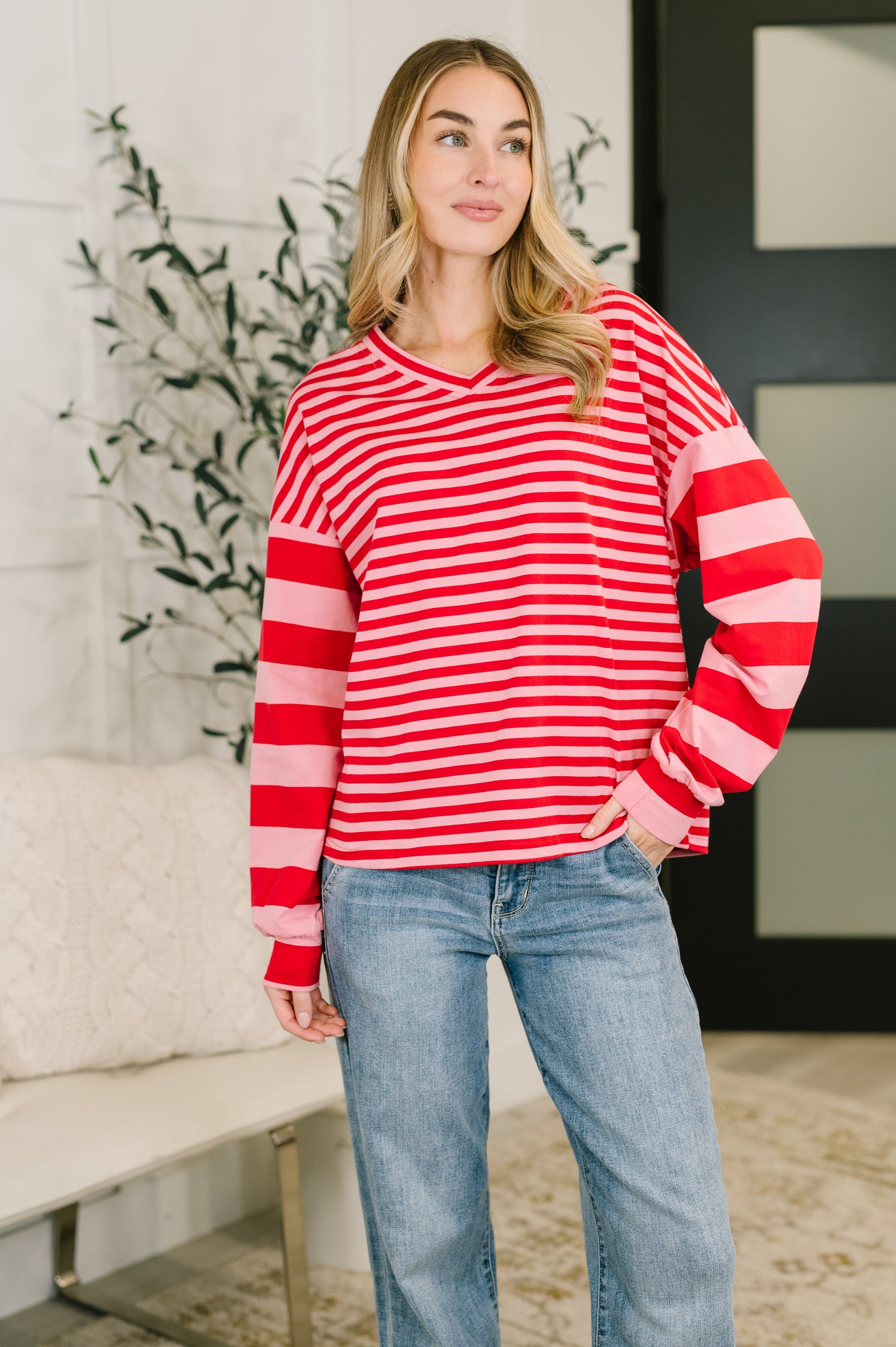 V-Neck Jersey Pullover
