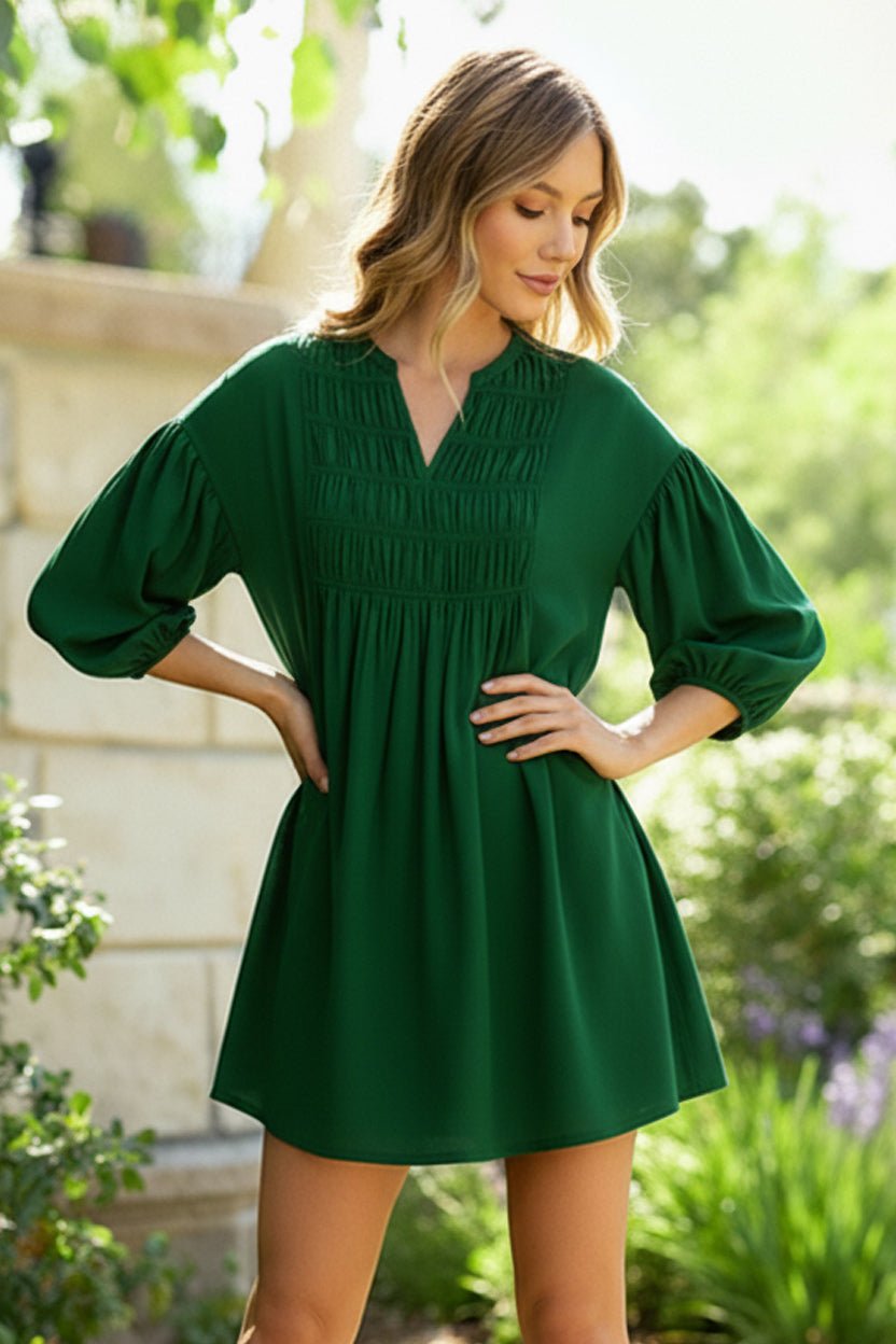 Soft Crepe Smocked Dress