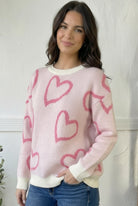 Heart print sweater