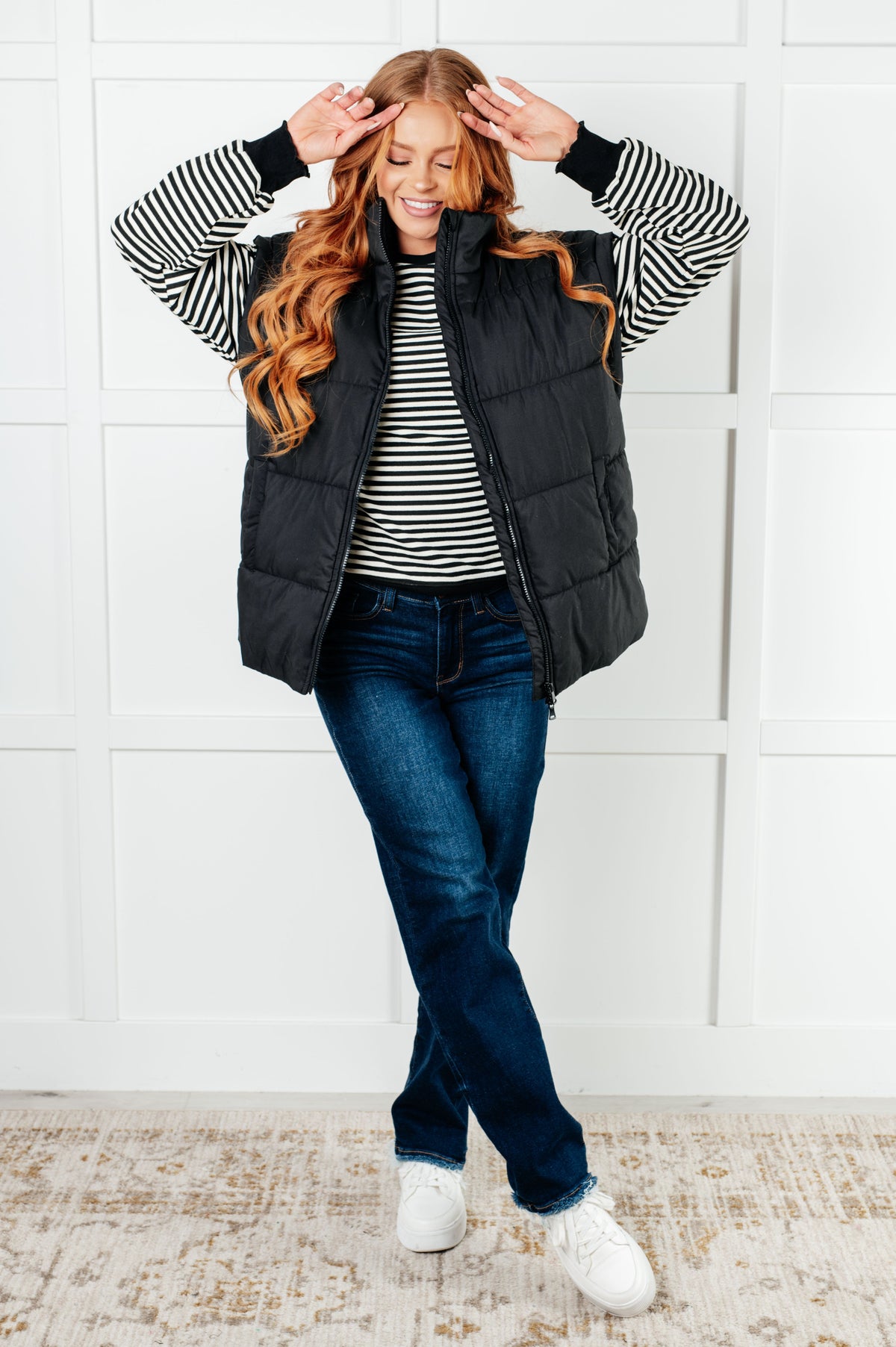 Oversized puffer vest