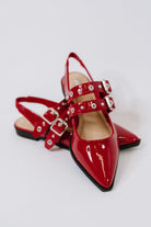 Women's Red Slip-On Shoes