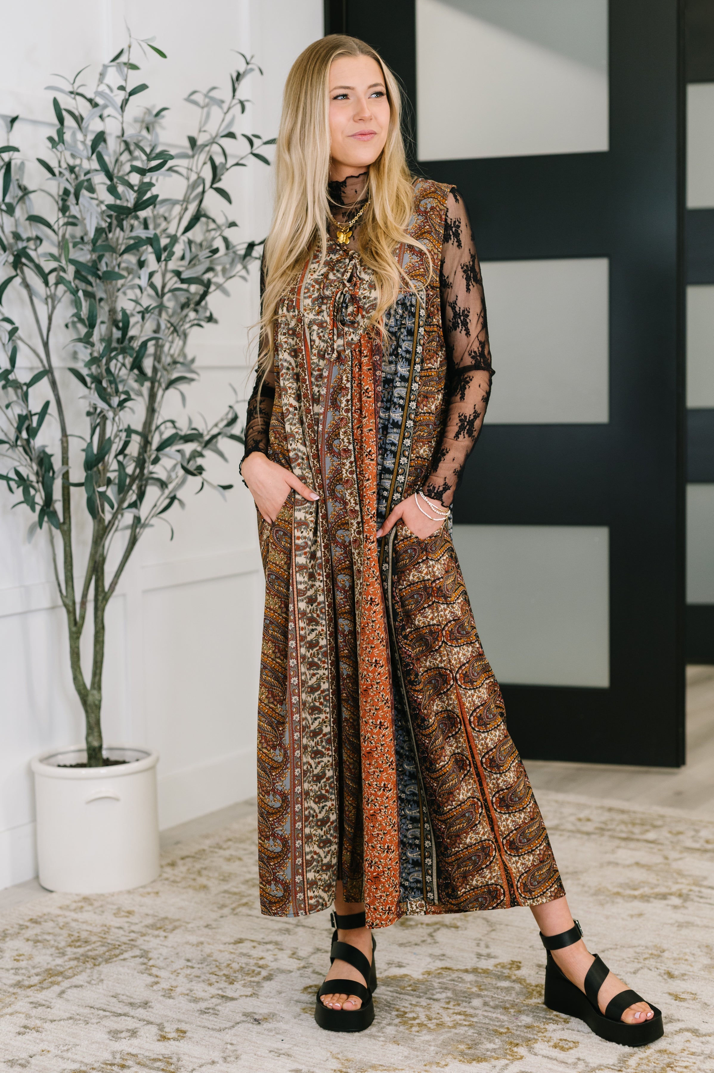 Mixed Print Jumpsuit