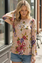 Blush Pink Vintage Floral Shirt