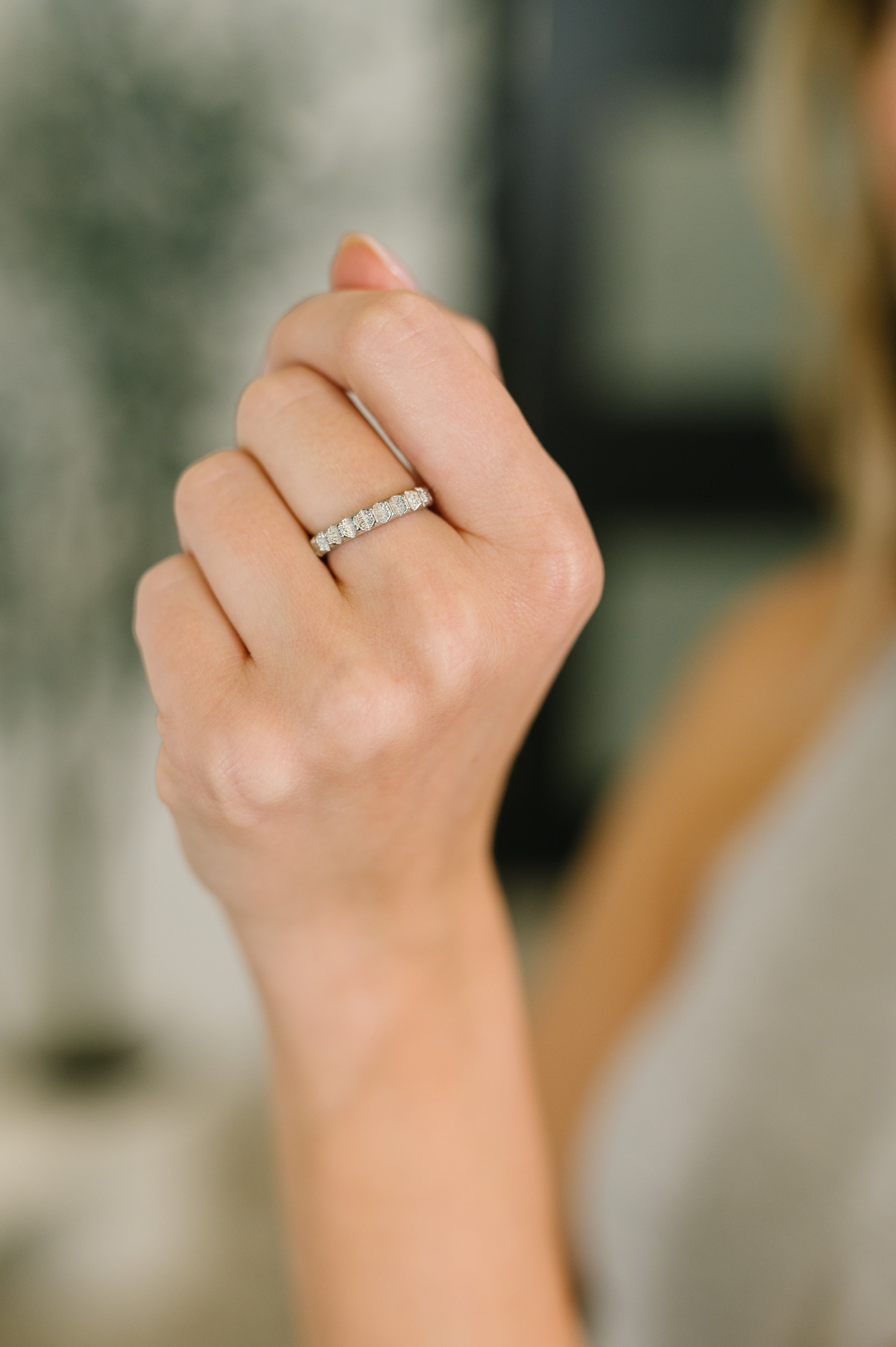 Sterling Silver Ring, Adjustable Silver Band, Stackable Ridge Ring, High Shine Jewelry, Icy Statement Ring, Women's Sterling Silver Jewelry, Fabknits Rings