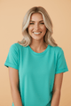 Solid Short Sleeve Crew Neck Tee: Premium Stretch Tee