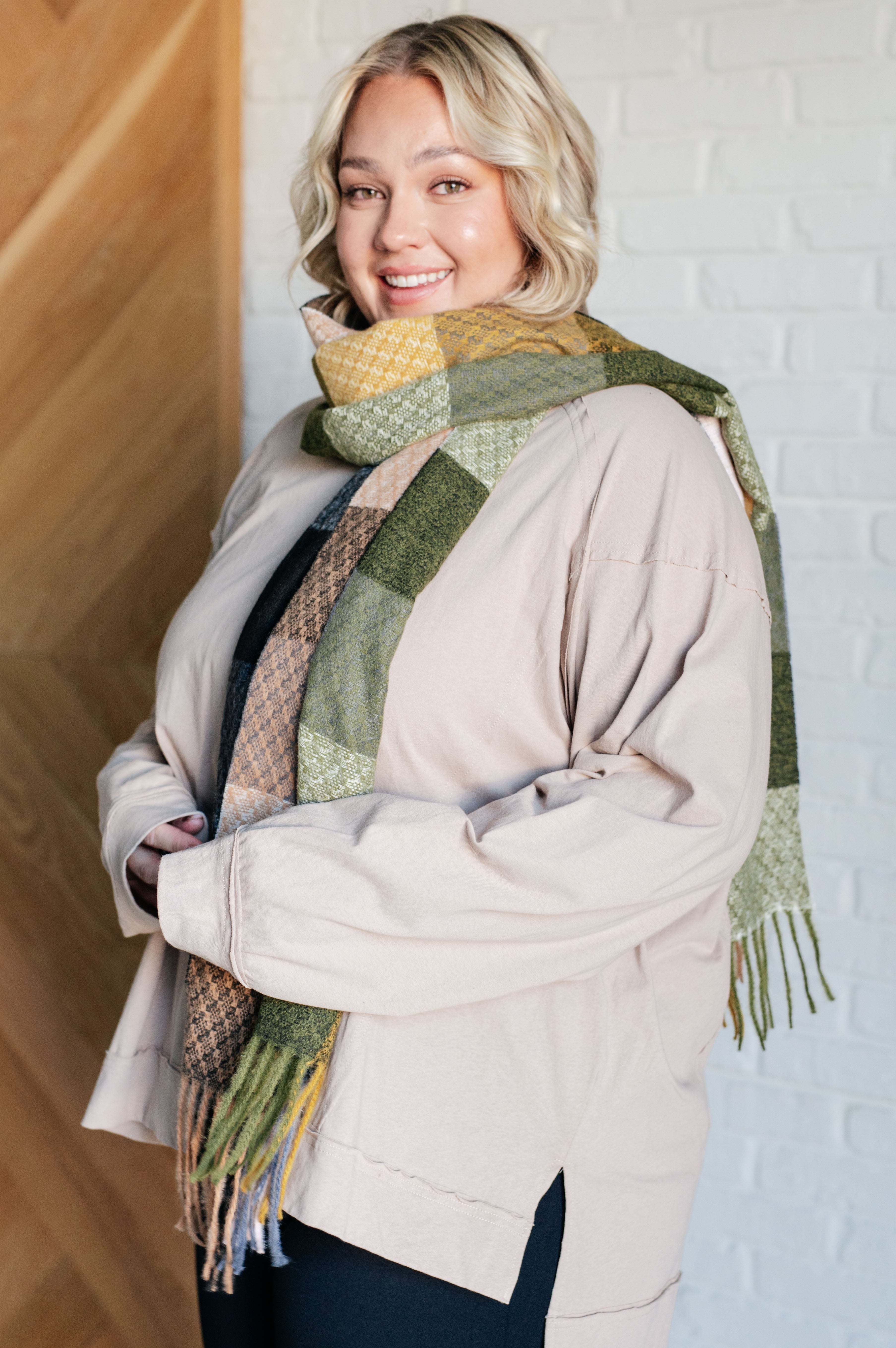 Oversized Plaid Scarf
