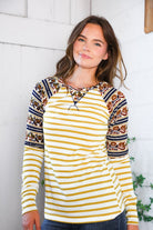 striped and floral shirt