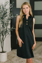 Black sleeveless dress, embossed floral dress, ruffle neck dress, knit shift dress, work to dinner outfit, women's black cocktail dress, comfortable formal dress, high neck black dress.