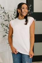 Cable ribbed knit top, women's contrast trim shirt, stretch knit top, versatile layering top, short sleeve sweater knit, chic everyday essentials, viscose blend top, feminine ribbed shirt.