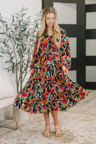 Long Sleeve Tiered Dress