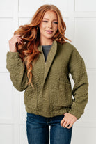 Women’s quilted zip up jacket