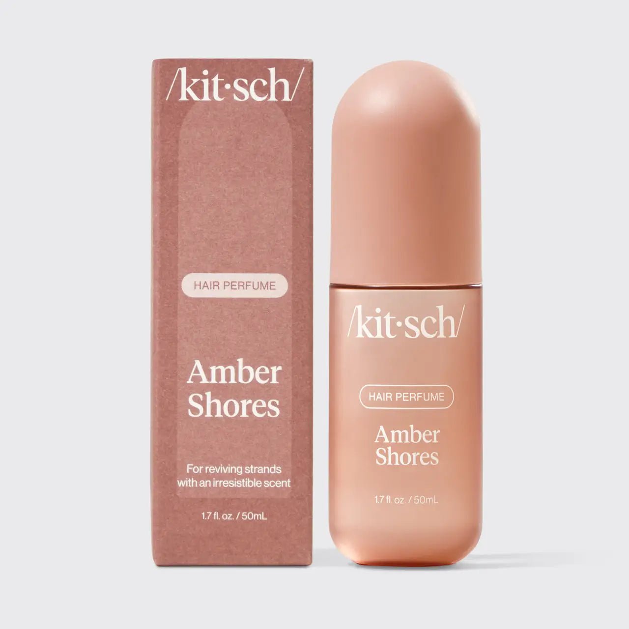 Luxury hair perfume, Amber Shores mist, luxury body fragrance, odor neutralizing hair mist, vegan hair perfume, premium hair care, Kitsch Amber Shores, clean beauty fragrance, Kitsch hair perfume, Kitssch perfume