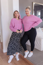 Mid-weight waffle knit sweater