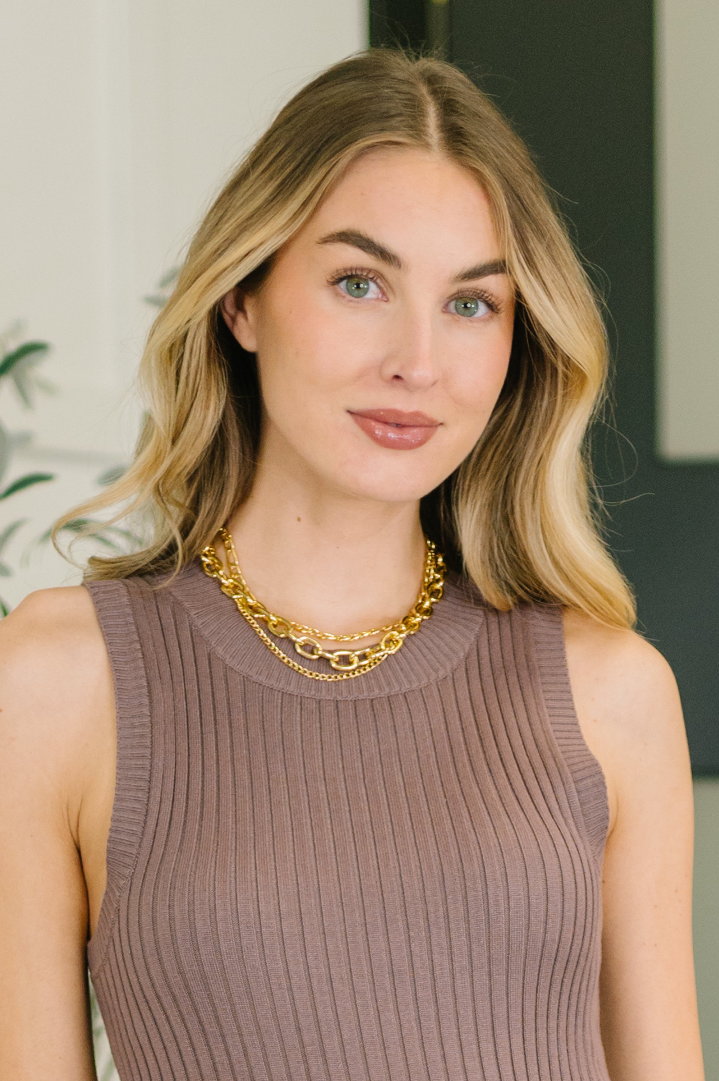 Gold chunky necklace, layered chain set, paperclip necklace gold, Cuban link chain women, 3-piece jewelry set, bold gold accessories, fashion layering necklaces, gold-toned alloy jewelry, statement gold chains.