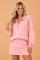 Piper Polka Dot Half-Zip Hoodie & Mini Skort Set