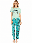 Luxury pajamas, women's designer sleepwear, combed cotton loungewear, premium dog mom gift, high-end pajama set, artisan loungewear, exclusive women's apparel, dog mom pajamas