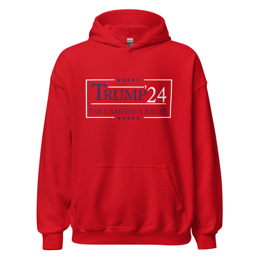 Trump 24 Take America Back Red Unisex Hoodie