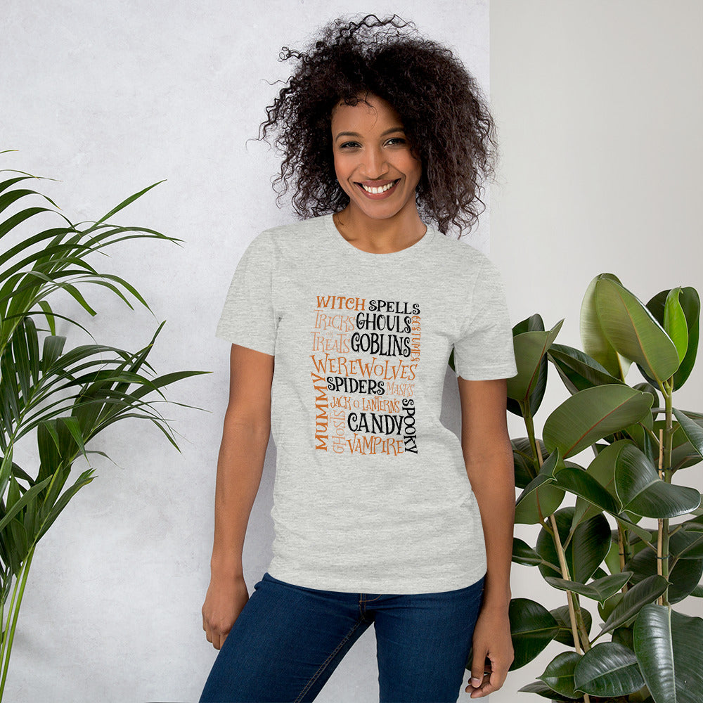 Halloween Witch Spells, Trick or Treats Unisex t-shirt